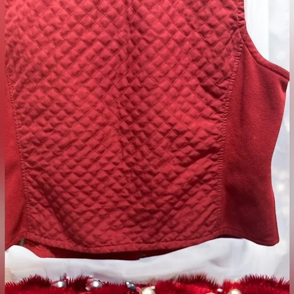 🌟 Columbia Lined Zip Front Red Vest, Sz XL Women’s lightweight technical - Picture 10 of 14